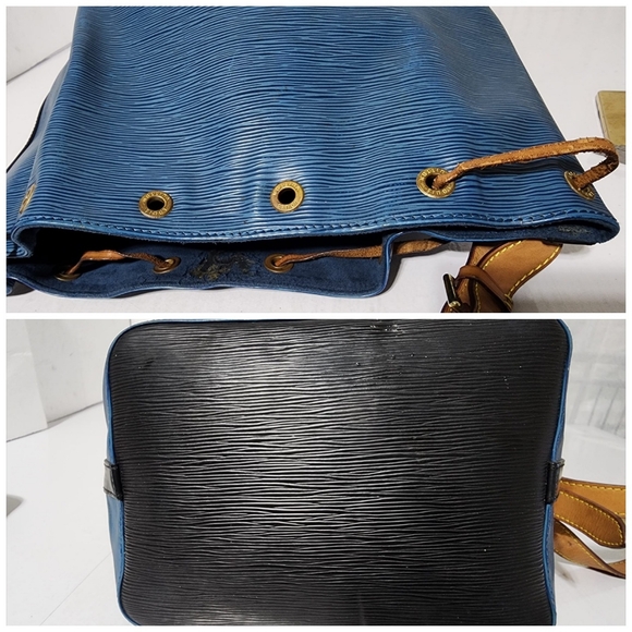 Louis Vuitton Epi Noe Drawstring Bucket Shoulder Bag Brown/Blue - Picture 10 of 16